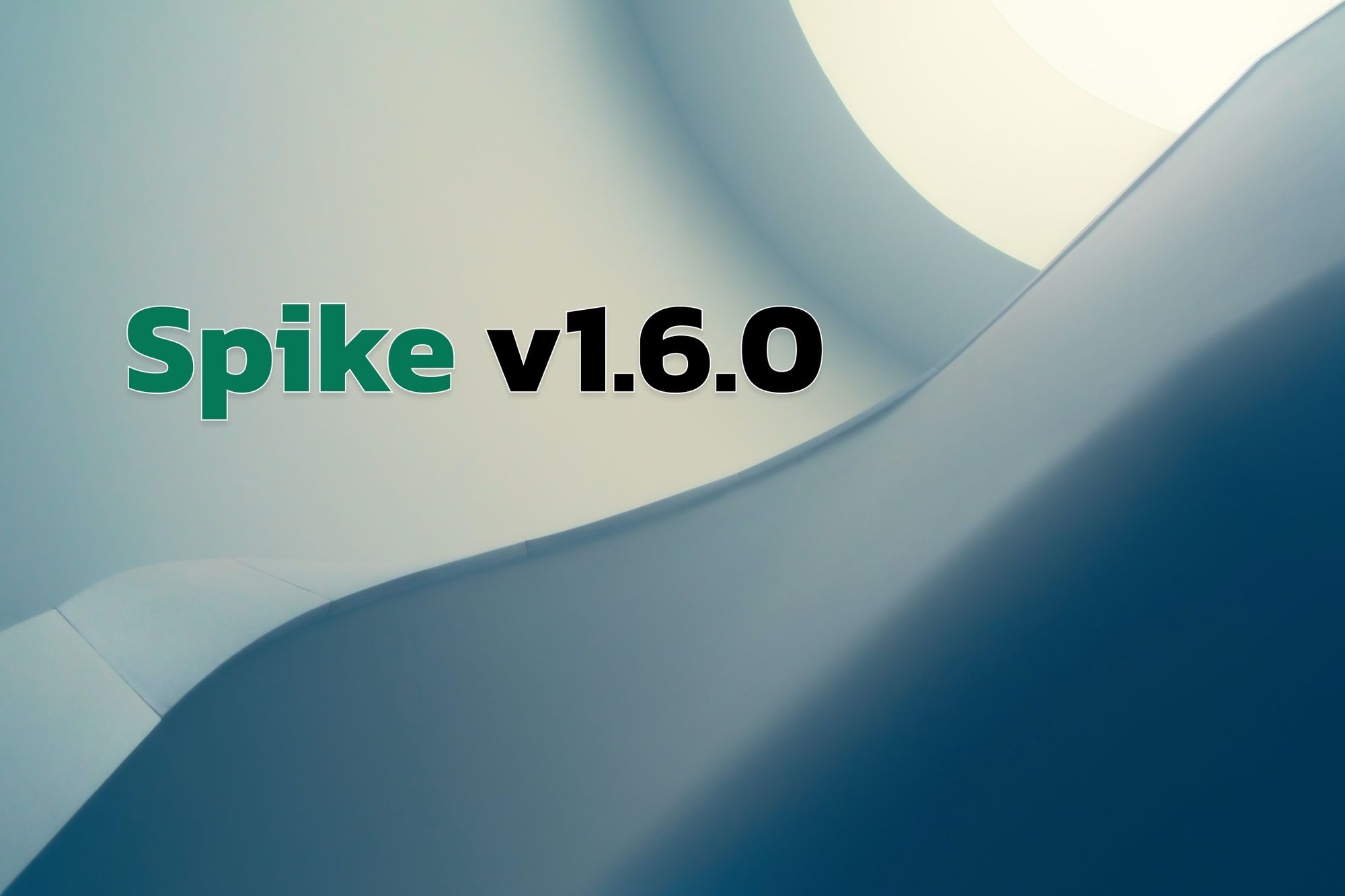 Abstract image with the text "Spike v1.6.0"