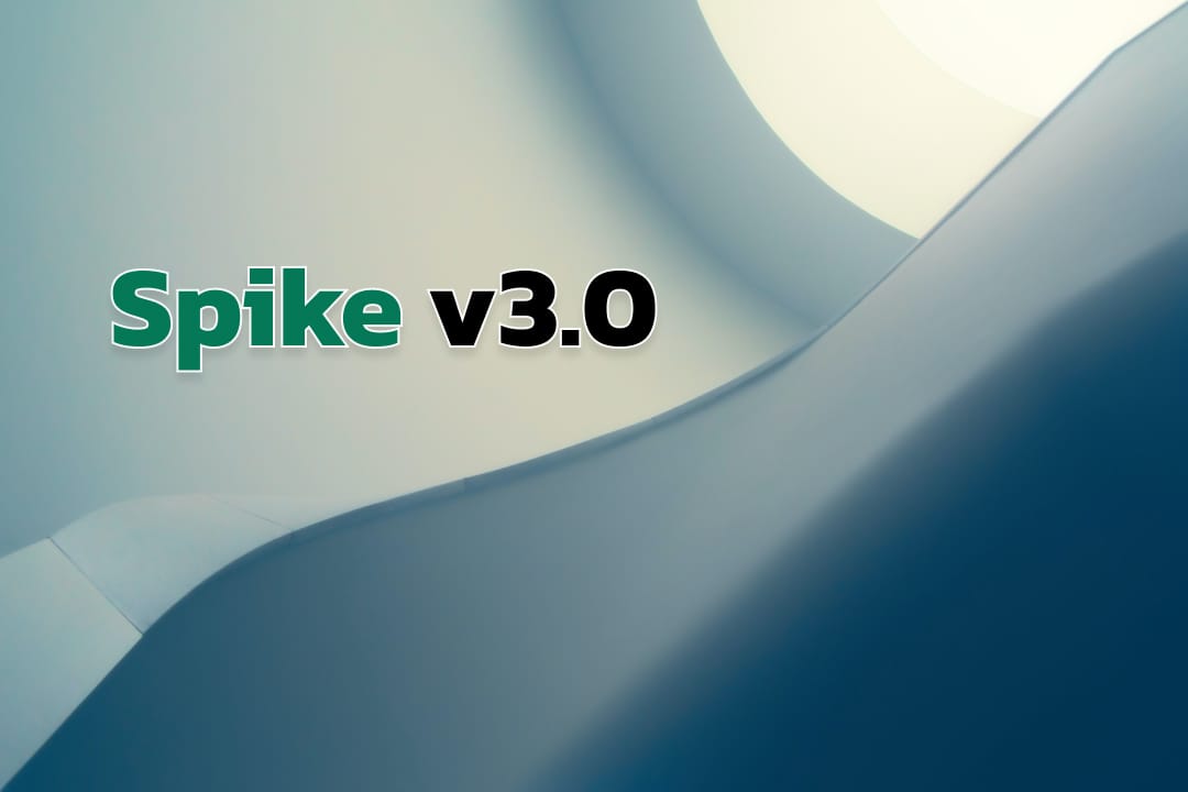 Abstract image with the text "Spike v3.0" written